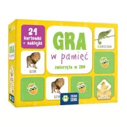 ZWIERZĘTA W ZOO GRA W PAMIĘĆ 2+ - Zielona Sowa