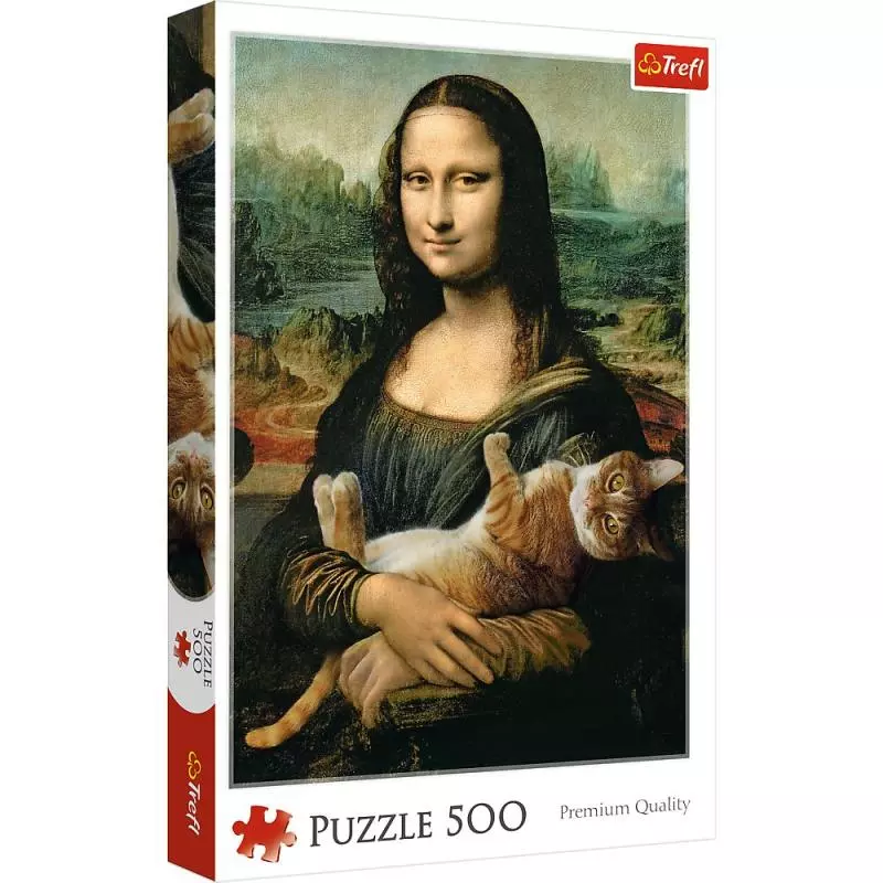 MONA LISA I KOT MRUCZEK PUZZLE 500 ELEMENTÓW MONA LISA I KOT MRUCZEK PUZZLE 500 ELEMENTÓW