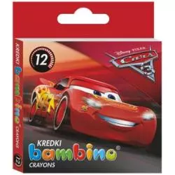 KREDKI BAMBINO 12 KOLORÓW AUTA CARS 3