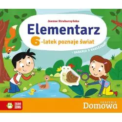 6-LATEK POZNAJE ŚWIAT. ELEMENTARZ. DOMOWA AKADEMIA Z NAKLEJKAMI - Zielona Sowa