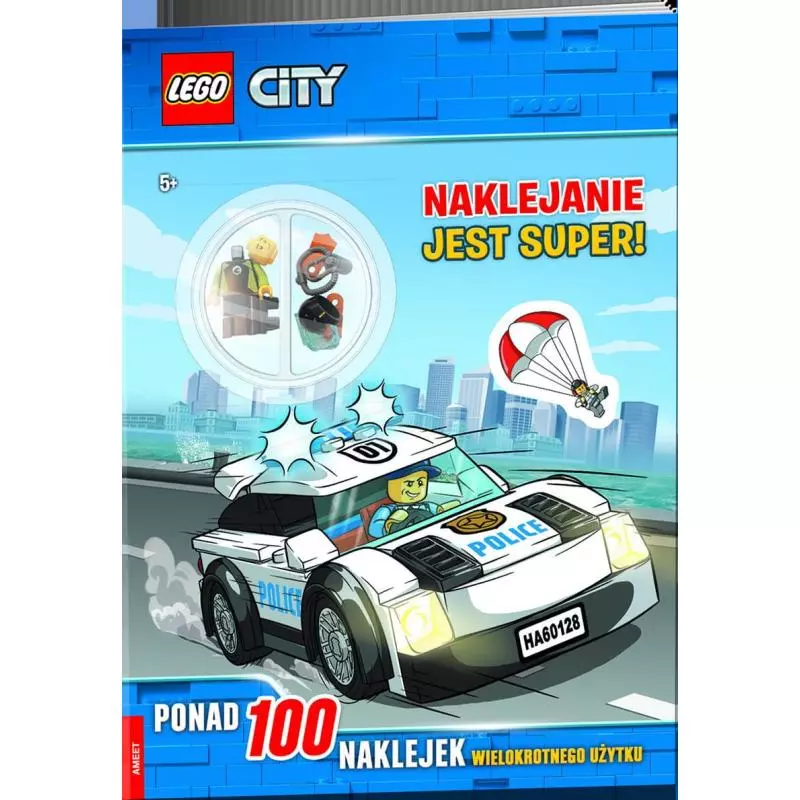 NAKLEJANIE JEST SUPER LEGO CITY PONAD 100 NAKLEJEK + FIGURKA - Ameet