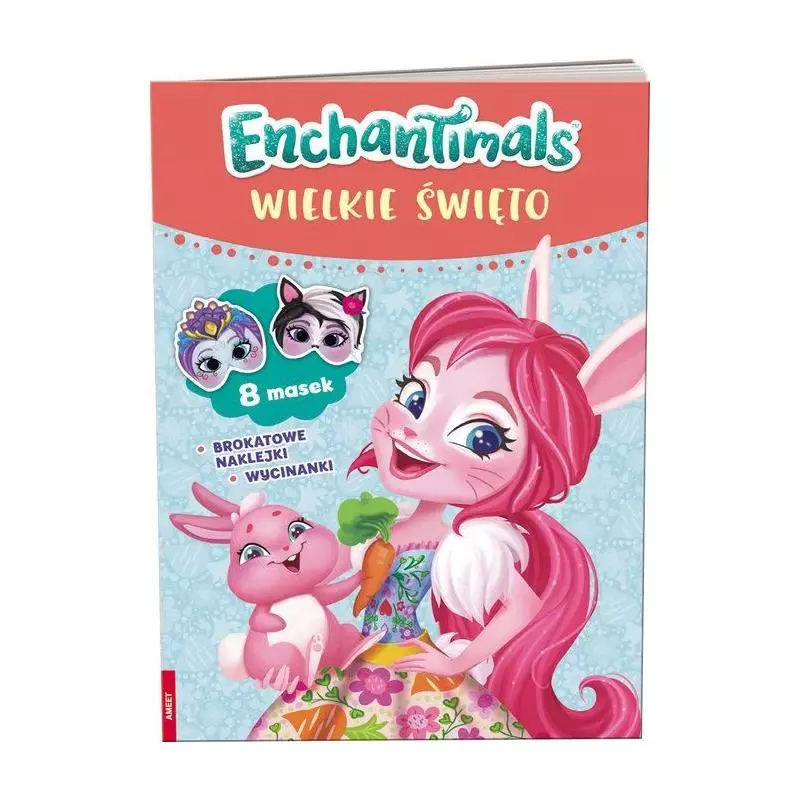 ENCHANTIMALS WIELKIE ŚWIĘTO 8 MASEK BROKATOWE NAKLEJKI WYCINANKI - Ameet