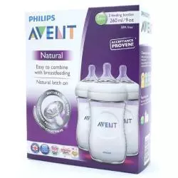 BUTELKA DO KARMIENIA 260 ML PHILIPS AVENT NATURAL 3SZT. 1M+