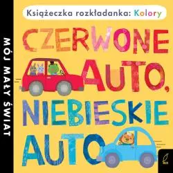 CZERWONE AUTO, NIEBIESKIE AUTO KOLORY KSIĄŻKA ROZKŁADANKA - Wilga