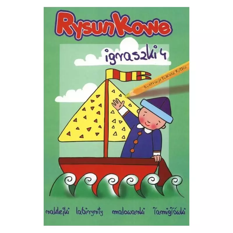 RYSUNKOWE IGRASZKI LABIRYNTY NAKLEJKI MALOWANKI ŁAMIGŁÓWKI - Skrzat