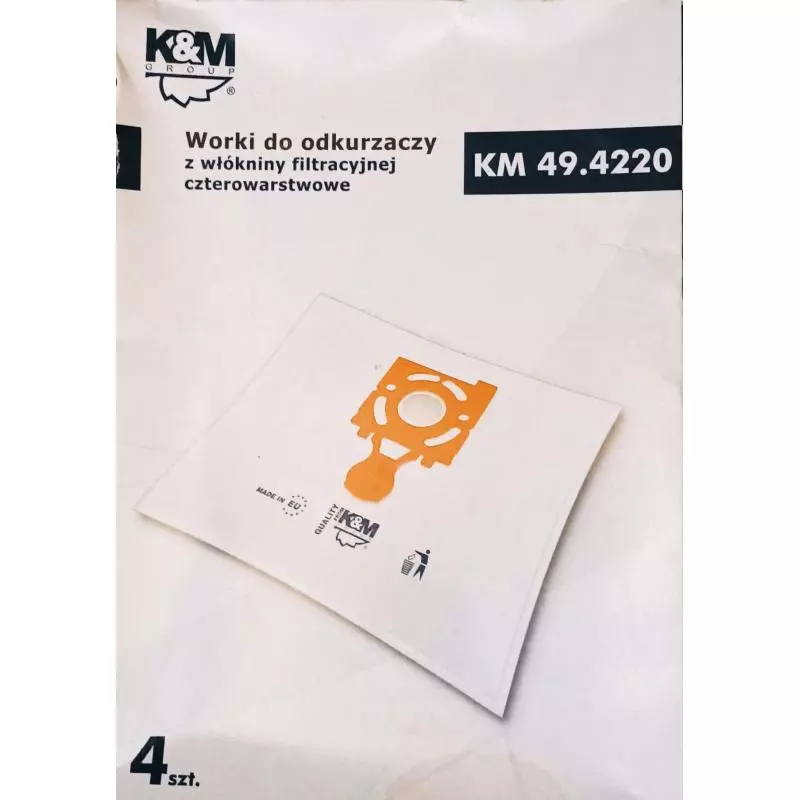 WORKI DO ODKURZACZY KM 49.4220 4 SZT WORKI DO ODKURZACZY KM 49.4220 4 SZT