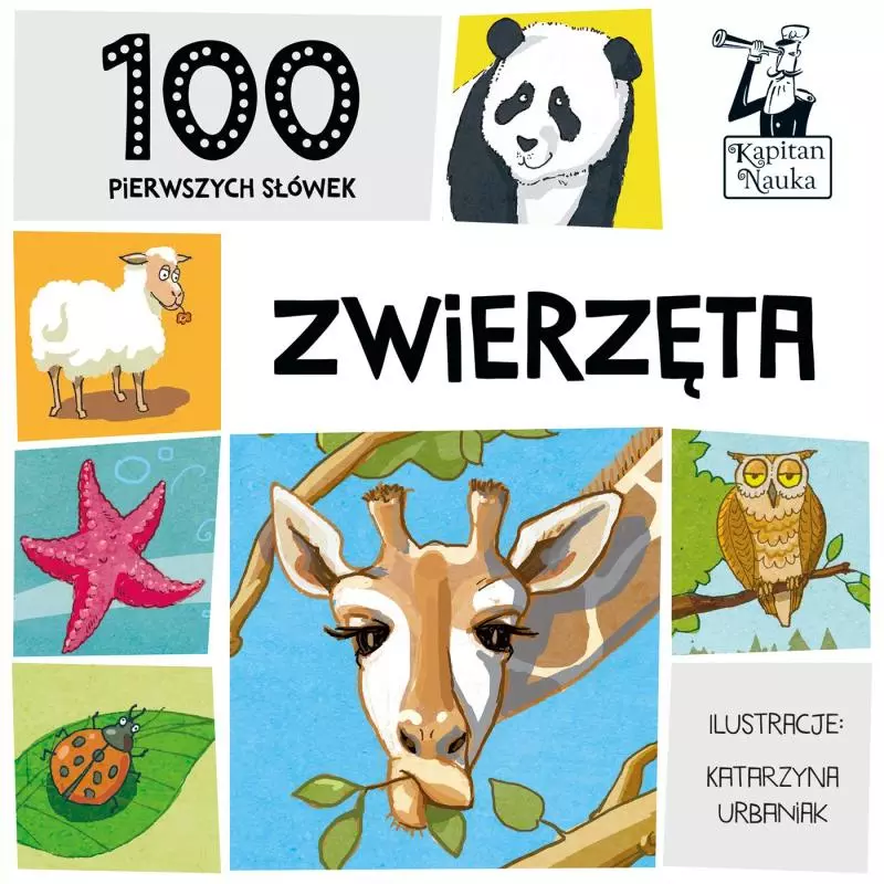 KAPITAN NAUKA. ZWIERZĘTA. 100 PIERWSZYCH SŁÓWEK 3+ - Edgard