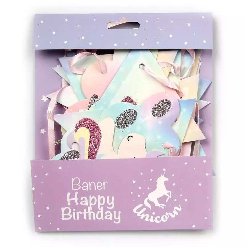 BANER URODZINOWY HAPPY BIRTHDAY JEDNOROŻEC