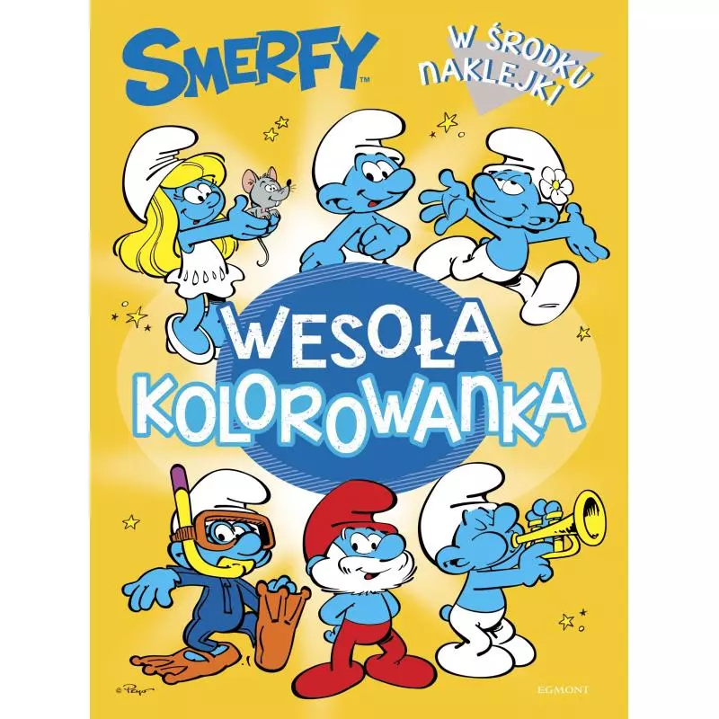 SMERFY WESOŁA KOLOROWANKA Z NAKLEJKAMI Adrianna Zabrzewska - Egmont