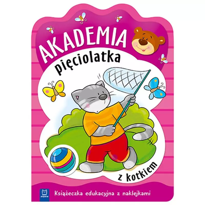 AKADEMIA PIĘCIOLATKA Z KOTKIEM KSIĄŻECZKA EDUKACYJNA Z NAKLEJKAMI OPRACOWANIE ZBIOROWE