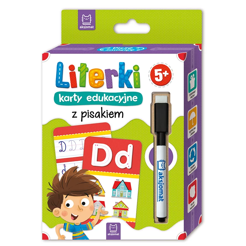 LITERKI KARTY EDUKACYJNE Z PISAKIEM 5+ OPRACOWANIE ZBIOROWE LITERKI KARTY EDUKACYJNE Z PISAKIEM 5+ OPRACOWANIE ZBIOROWE