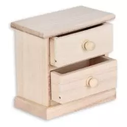 KOMODA DREWNIANA,2 SZUFLADY