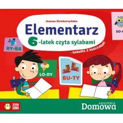 ELEMENTARZ 6-LATEK CZYTA SYLABAMI DOMOWA AKADEMIA Joanna Straburzyńska - Zielona Sowa