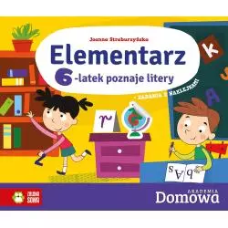 6-LATEK POZNAJE LITERY. ELEMENTARZ. DOMOWA AKADEMIA - Zielona Sowa