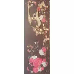 TOREBKA NA BUTELKĘ KWIATY BRĄZOWA - Panon