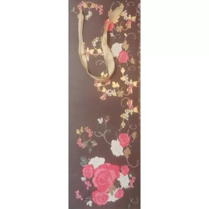 TOREBKA NA BUTELKĘ KWIATY BRĄZOWA - Panon