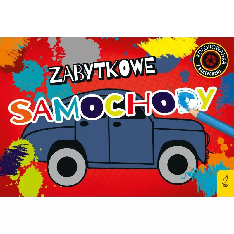 ZABYTKOWE SAMOCHODY KOLOROWANKA Z NAKLEJKAMI - Wilga