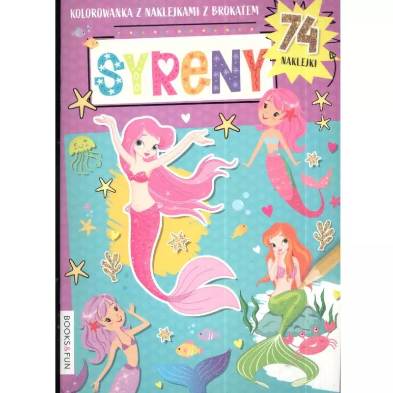 SYRENKI KOLOROWANKA Z NAKLEJKAMI