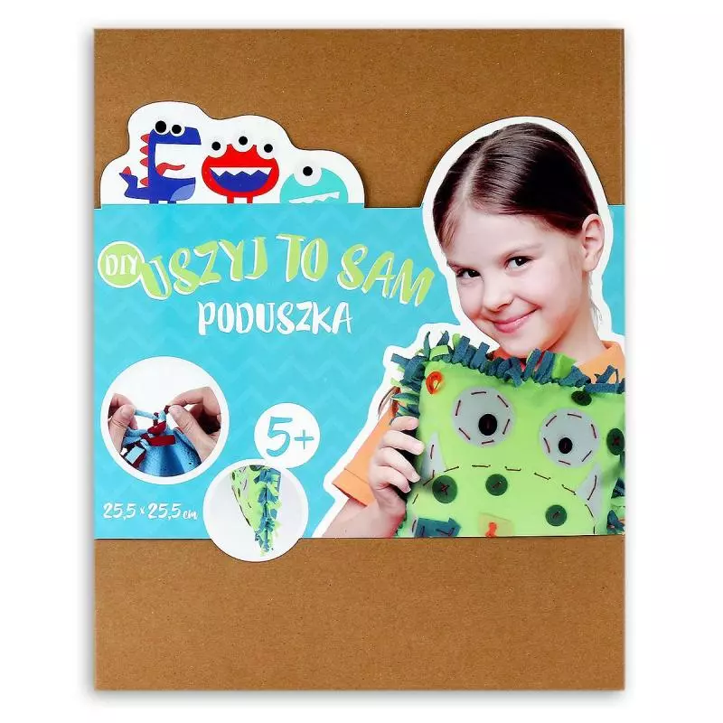 PODUSZKA ZESTAW KREATYWNY POTWÓR ŻÓŁTA 5+ - Panon