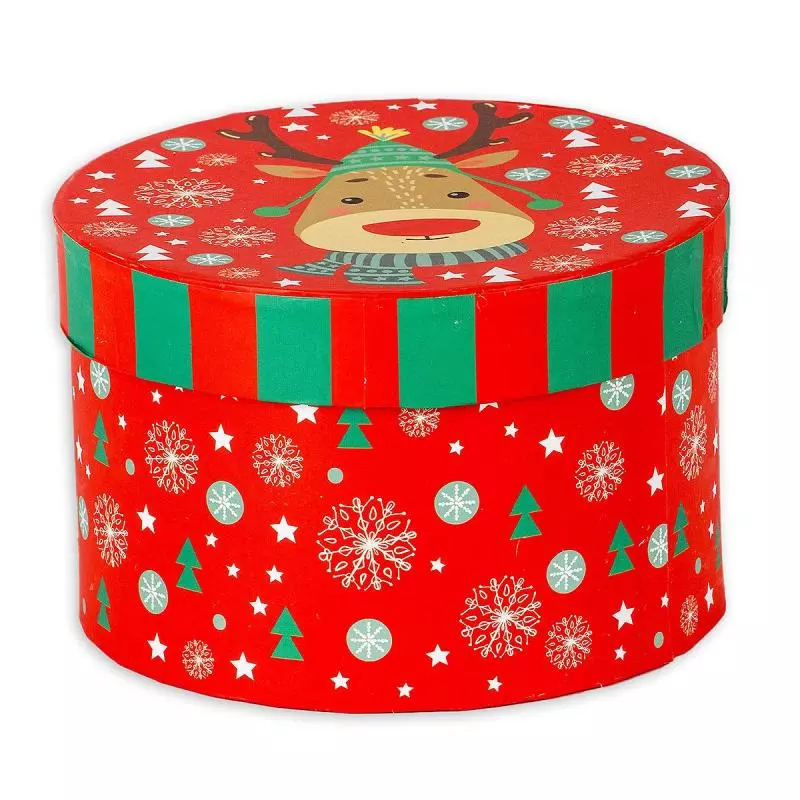 PUDEŁKO PREZENTOWE OKRĄGŁE RENIFER - Panon