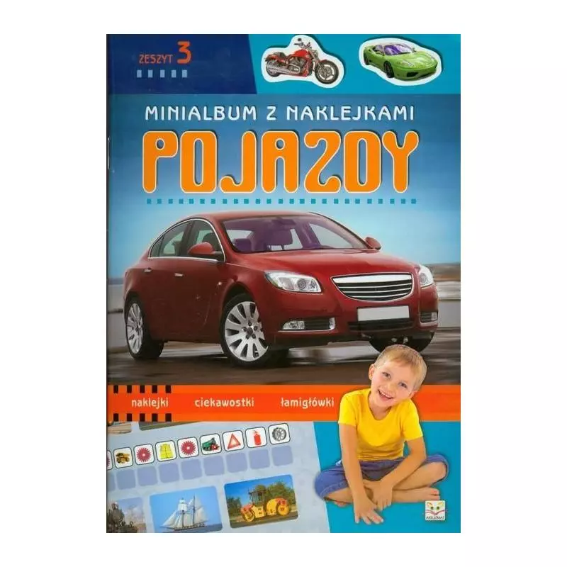 MINIALBUM Z NAKLEJKAMI. POJAZDY 3. 