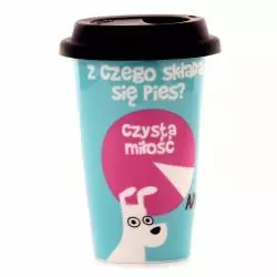 KUBEK PORCELANOWY TERMICZNY KOT NIETERAZ PIES NIERUSZ 300 ML - Panon