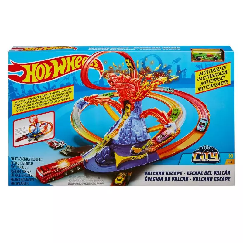 HOT WHEELS TOR UCIECZKA Z WULKANU + AUTKO 5+ - Mattel