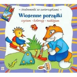 WIOSENNE PORZĄDKI. MALOWANKI ZE ZWIERZĄTKAMI 