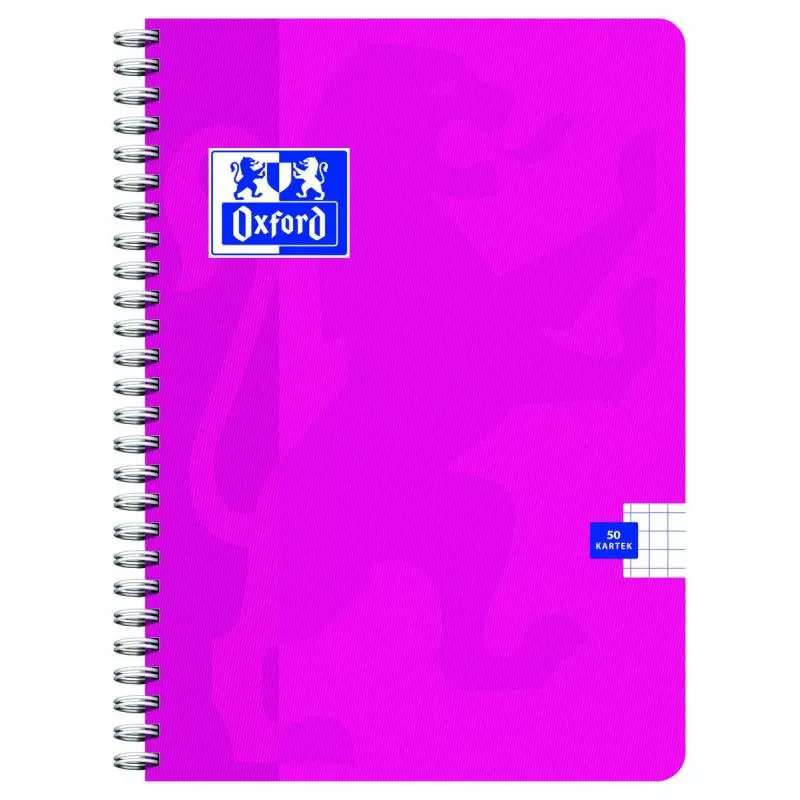 KOŁOZESZYT W KRATKĘ 50 KARTEK A4 OXFORD FIOLETOWY - Hamelin