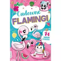 CUDOWNE FLAMINGI 74 NAKLEJKI Z BROKATEM