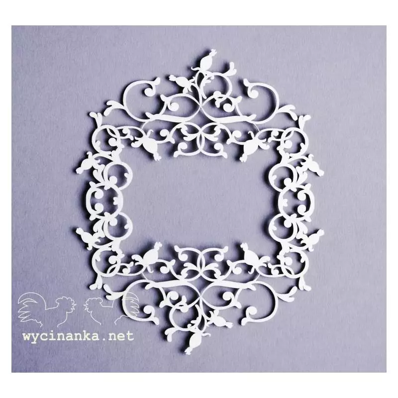 TEKTURKA RAMA RÓŻE 11X14CM - Wycinanka