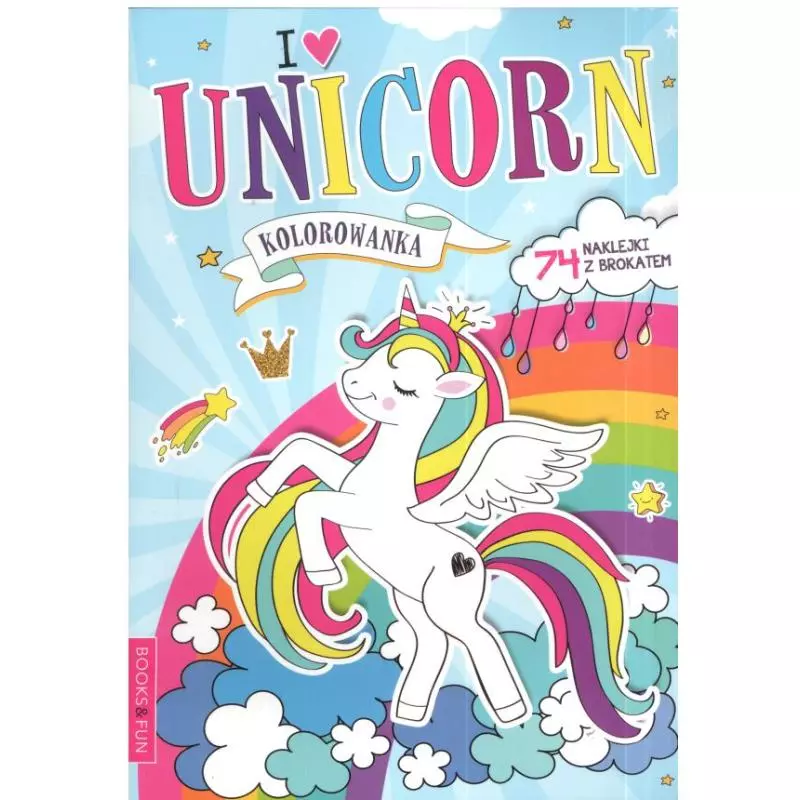KOLOROWANKA Z NAKLEJKAMI UNICORN
