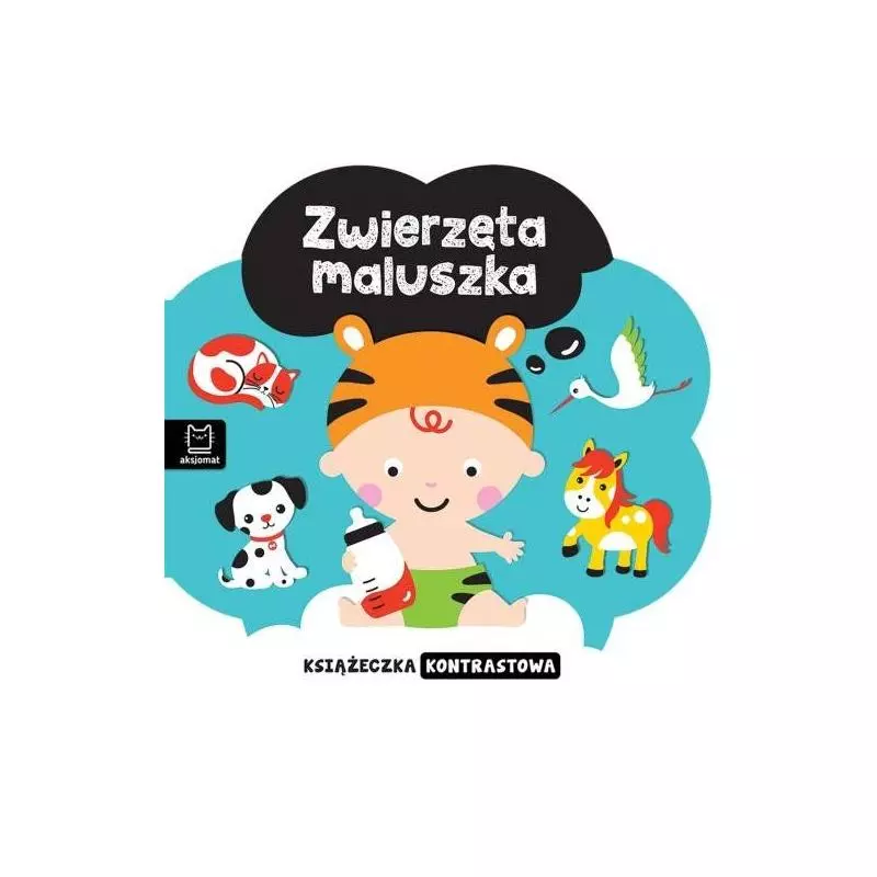 KSIĄŻECZKA KONTRASTOWA ZWIERZĘTA MALUSZKA 