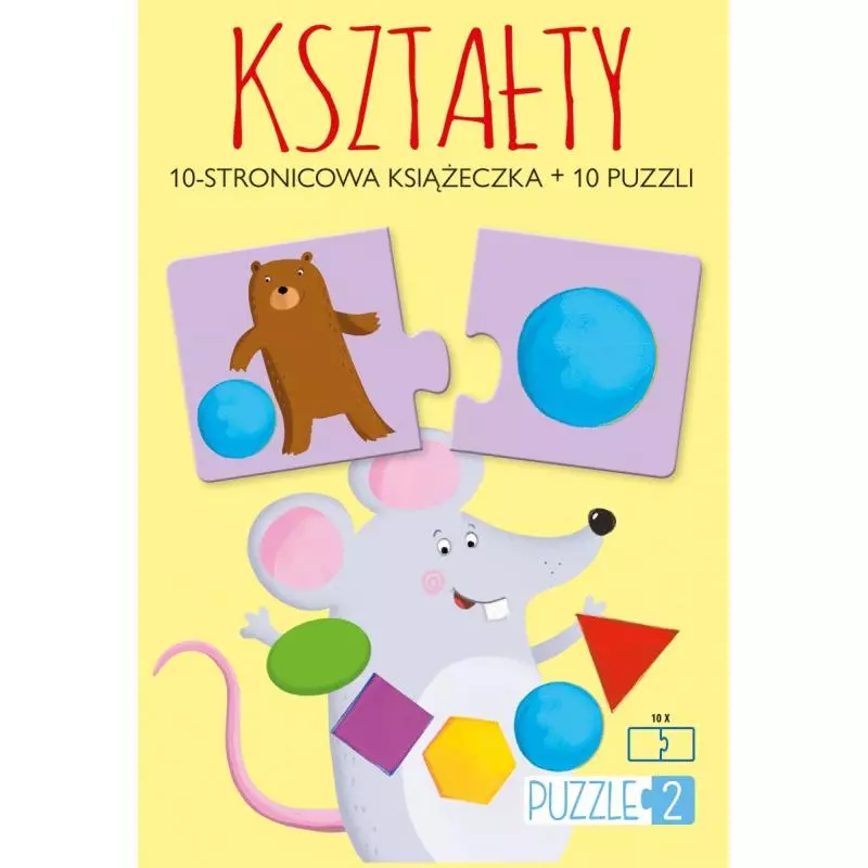 KSZTAŁTY 10-STRONICOWA KSIĄŻECZKA + 10 PUZZLI