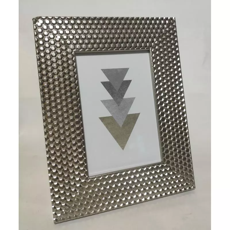RAMKA DO ZDJĘĆ SREBRNA ROMBY 17 x 22 CM - Panon
