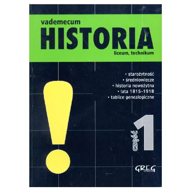 VADEMECUM HISTORIA. CZĘŚĆ 1. LICEUM, TECHNIKUM. Piotr Czerwiński