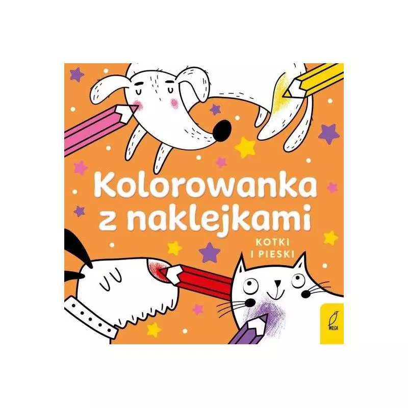 KOLOROWANKA Z NAKLEJKAMI KOTKI I PIESKI 