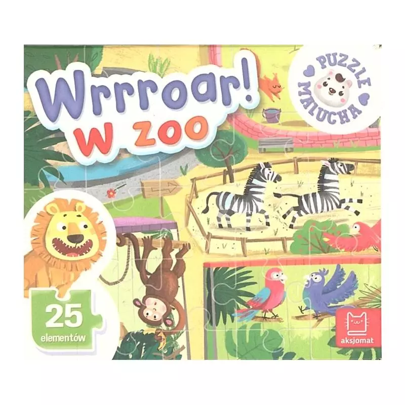 WRRROAR! W ZOO PUZZLE MALUCHA 3+ - Aksjomat WRRROAR! W ZOO PUZZLE MALUCHA 3+ - Aksjomat