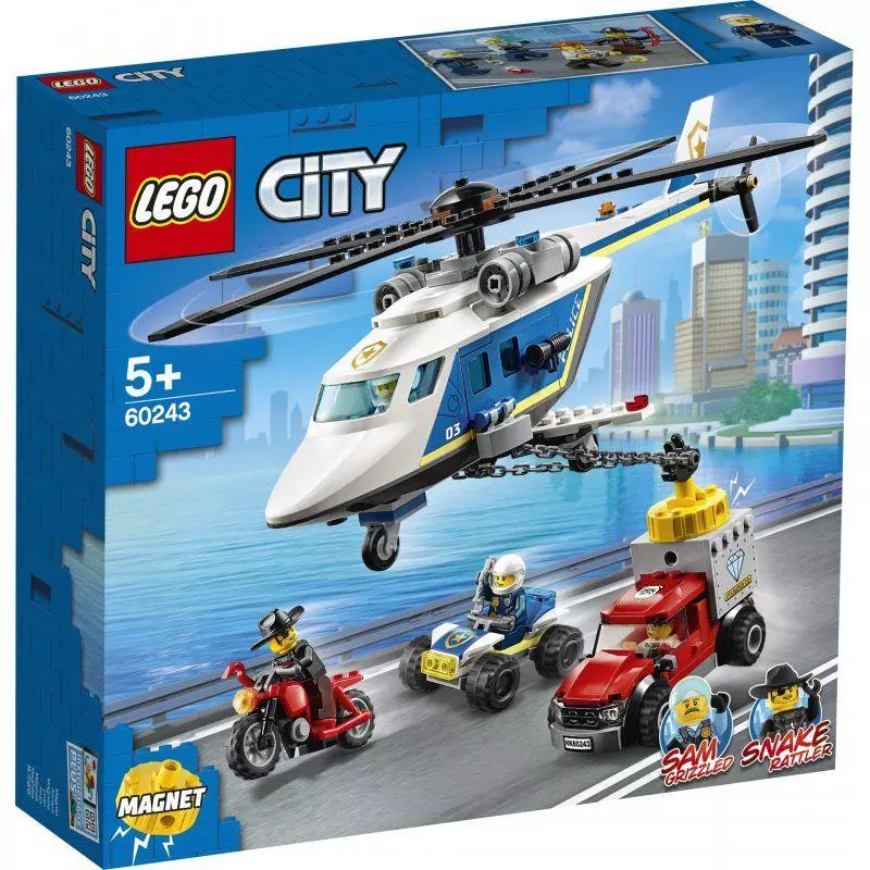 POŚCIG HELIKOPTEREM POLICYJNYM LEGO CITY 60243 - Lego