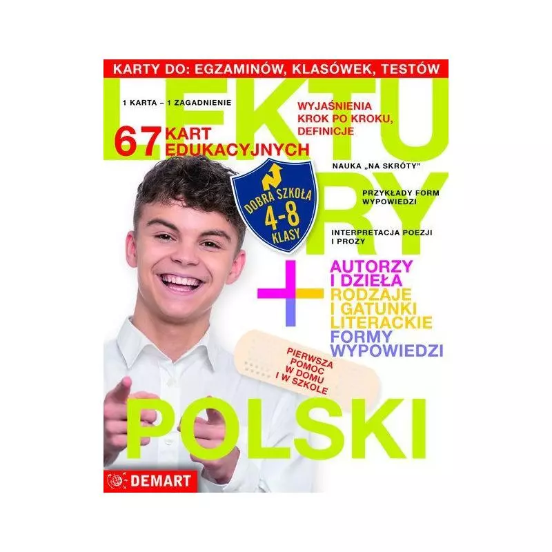 67 KART EDUKACYJNYCH POLSKI LEKTURY 4-8 KLASA