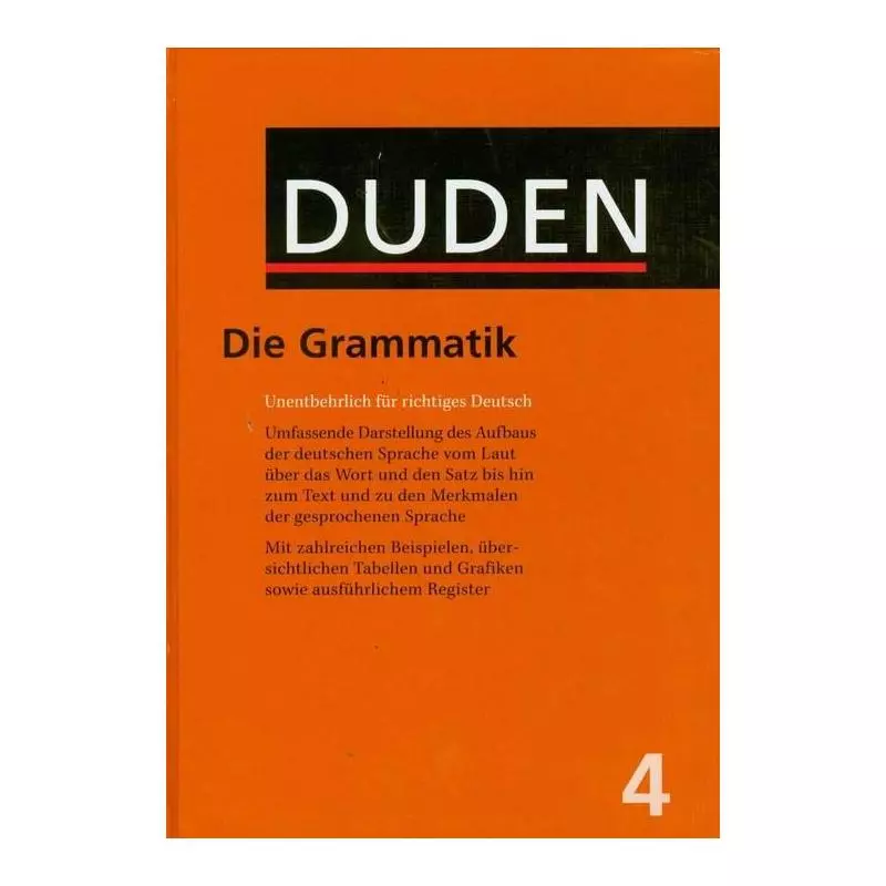 DUDEN 4. DIE GRAMMATIK. - Hueber Polska