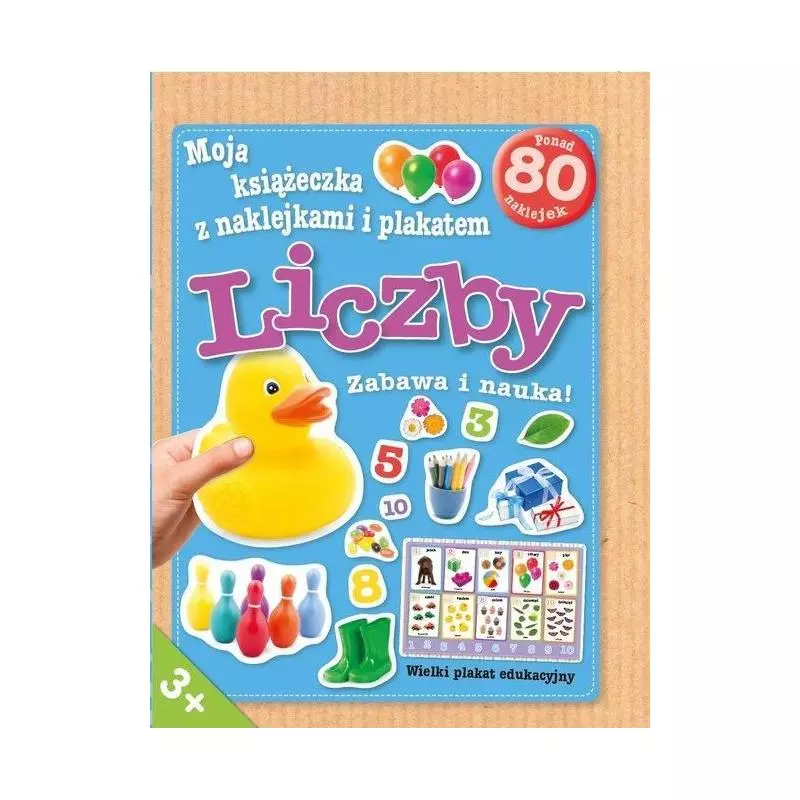 MOJA KSIĄŻECZKA Z NAKLEJKAMI I PLAKATEM LICZBY 