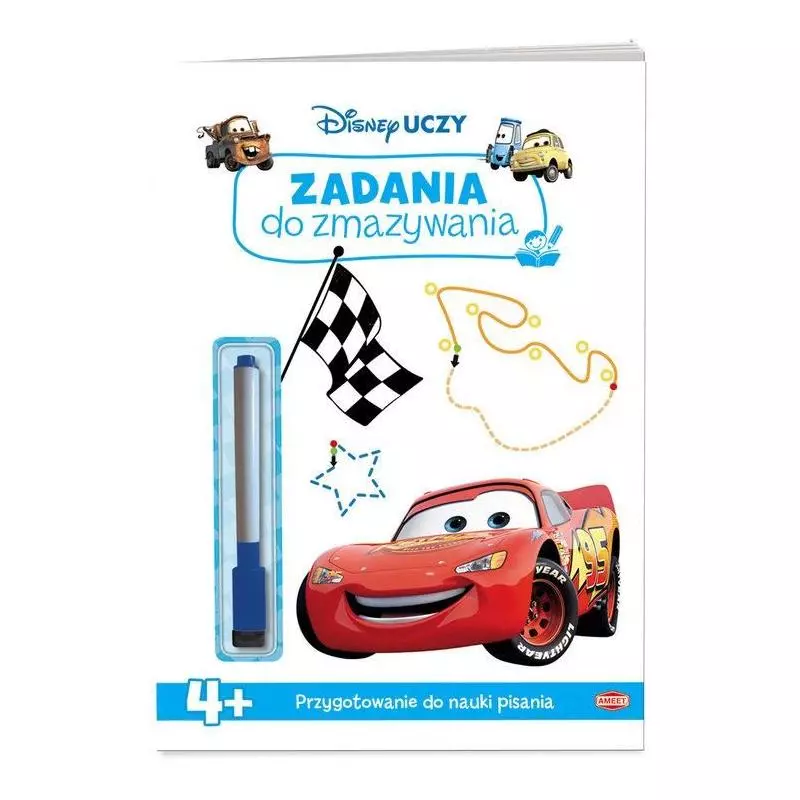 DISNEY UCZY AUTA ZADANIA DO ZMAZYWANIA 