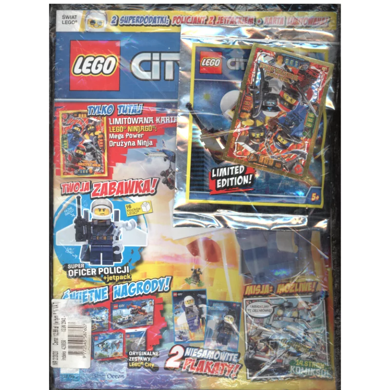 LEGO CITY POLICJANT Z JETPACKIEM + KARTA - Lego
