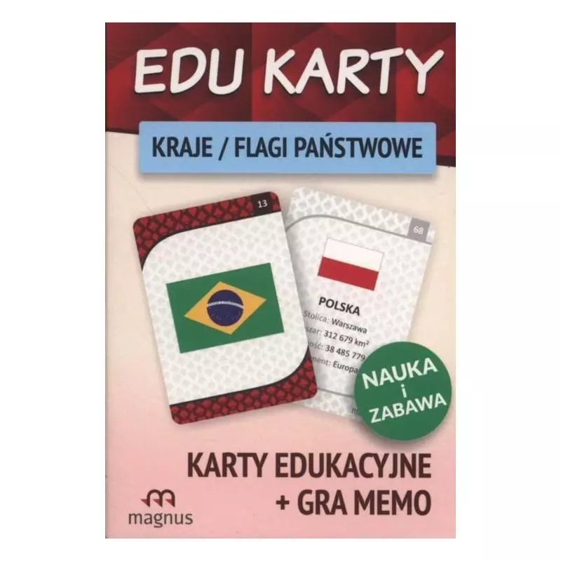 KRAJE/FLAGI PAŃSTWOWE EDU KARTY + GRA MEMO - Magnus