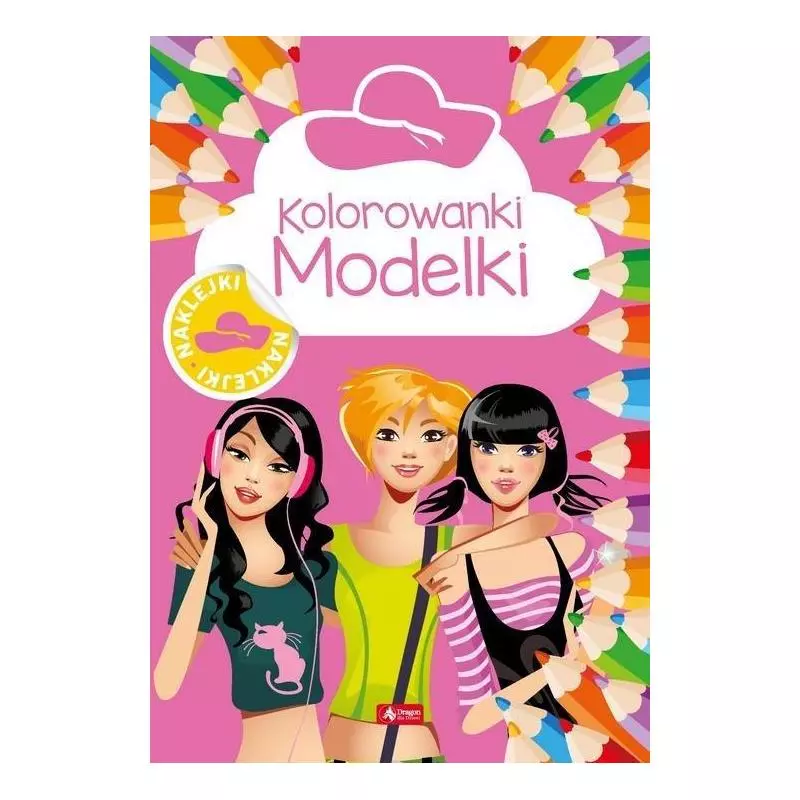 MODELKI. KOLOROWANKI Z NAKLEJKAMI - Dragon