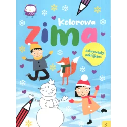 KOLOROWA ZIMA KOLOROWANKA Z NAKLEJKAMI 3+ - Wilga