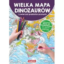 WIELKA MAPA DINOZAURÓW I ZWIERZĄT PREHISTORYCZNYCH - Martel