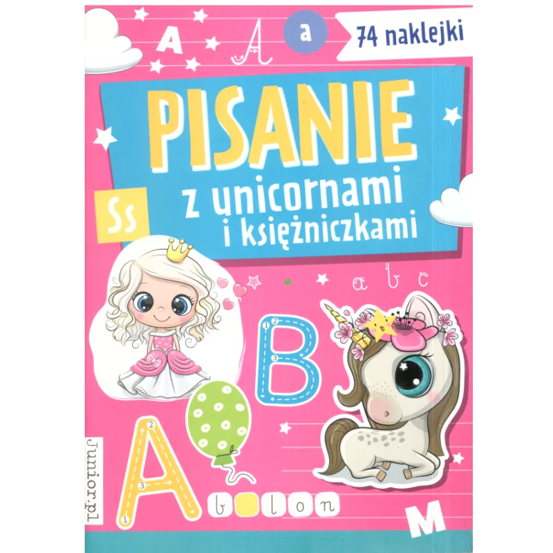 PISANIE Z UNICORNAMI I KSIĘŻNICZKAMI. KSIĄŻECZKA Z NAKLEJKAMI - Books and Fun