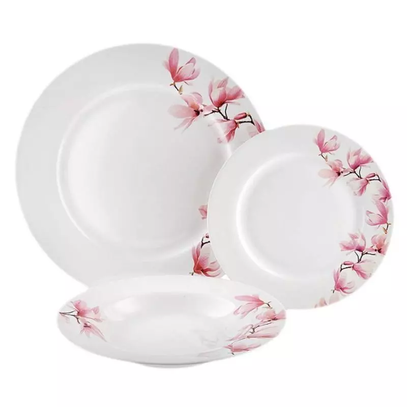 KOMPLET OBIADOWY PORCELANOWY AMBITION MAGNOLIA 18-ELEMENTÓW - Dajar KOMPLET OBIADOWY PORCELANOWY AMBITION MAGNOLIA 18-ELEMENTÓW - Dajar